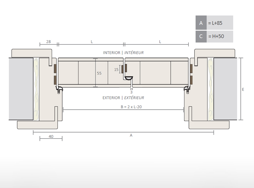 Fire hinged door frame (2 Foils)