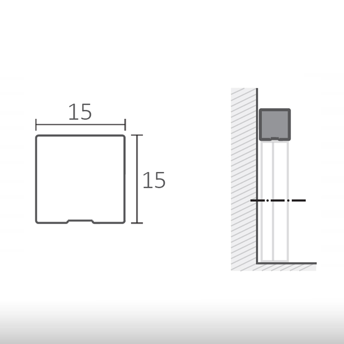 XPS Half Wall Top trim - 1515